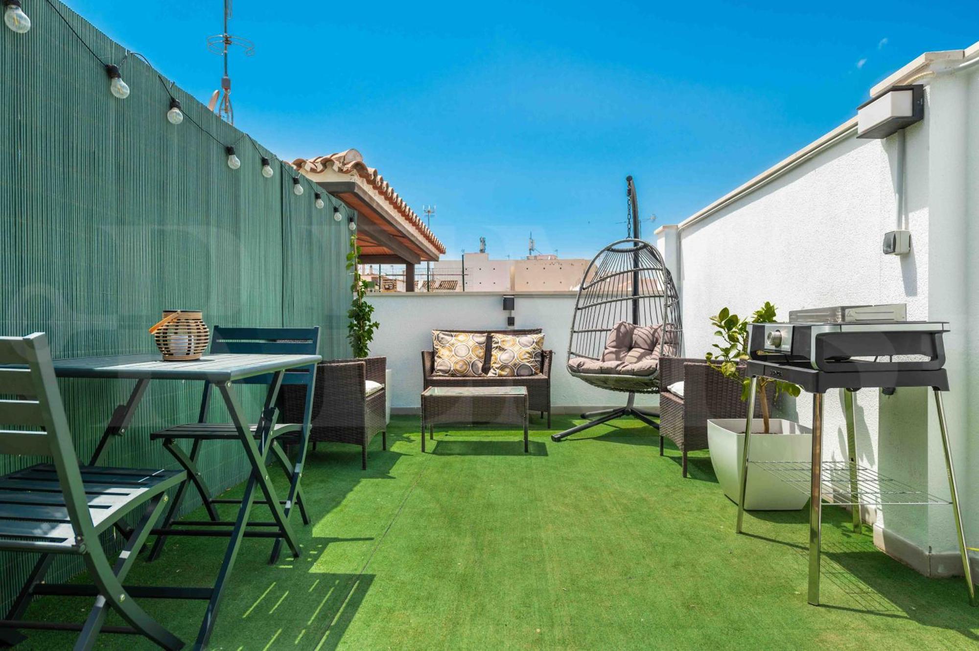 Modern Studio With Private Rooftop Terrace By Rems Málaga Exterior foto